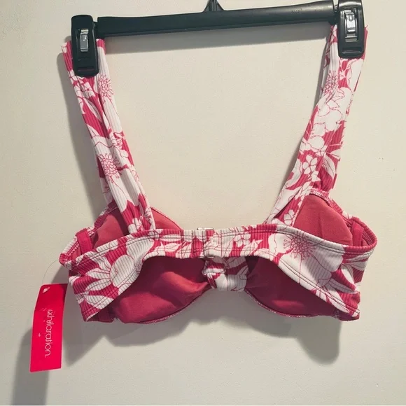 Xhilaration Juniors' Ribbed Knot-Front Bralette Bikini Top Medium Size - Picture 11 of 15